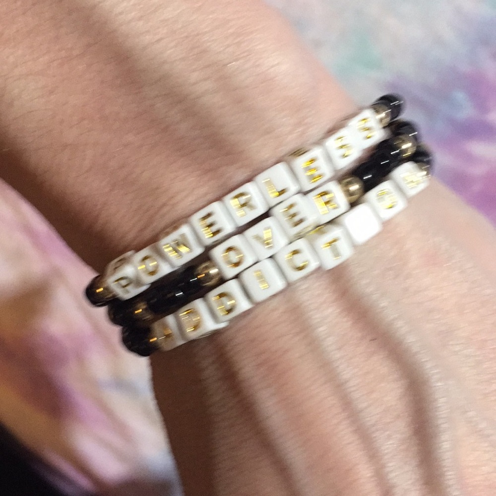 Powerless Over Addiction Bracelet Set - Picture 3 of 3